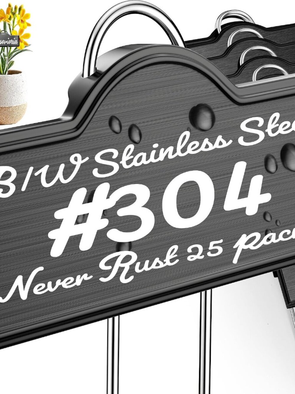 Metal Plant Labels Stainless Steel 304, Weatherproof Garden Label Tall Markers 2